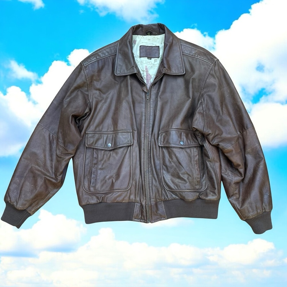 WW2 Vintage Men's Classic Brown Bomber Jacket